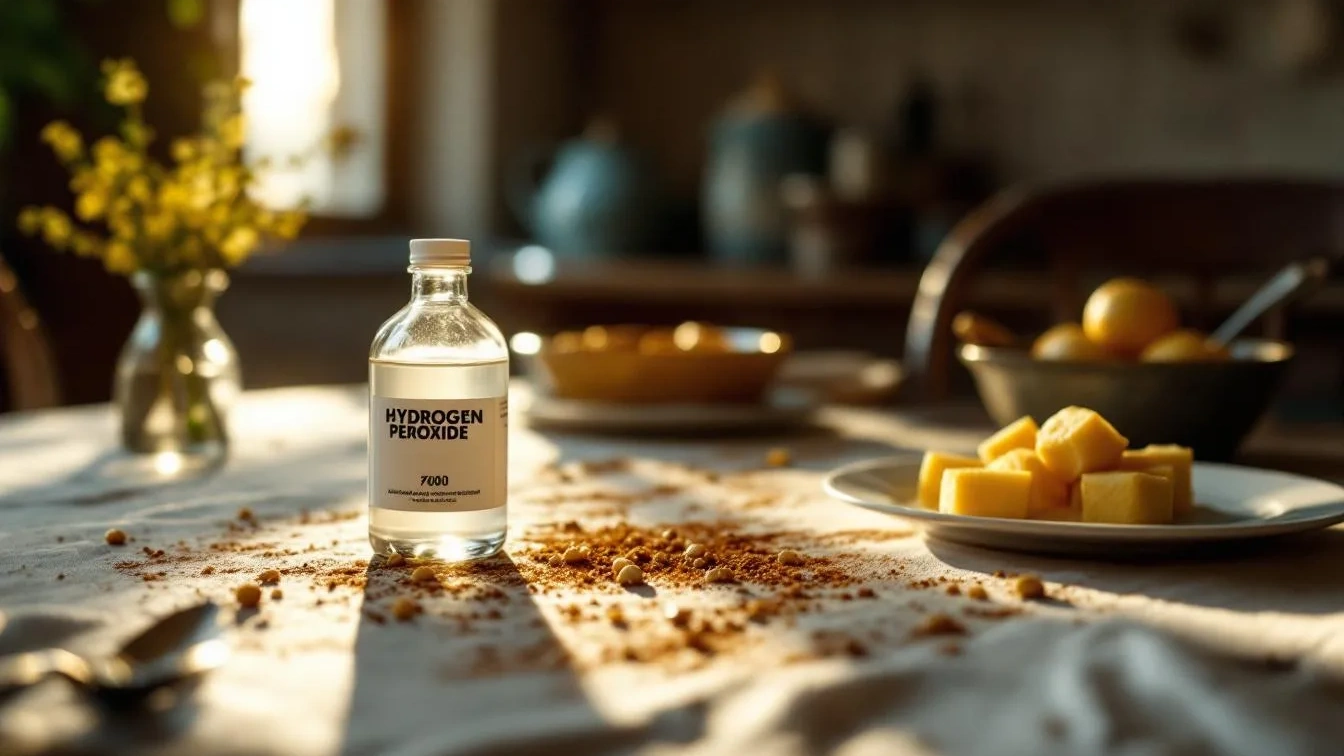 Acqua ossigenata sulle macchie di cibo: l’errore da non commettere mai sulla tovaglia