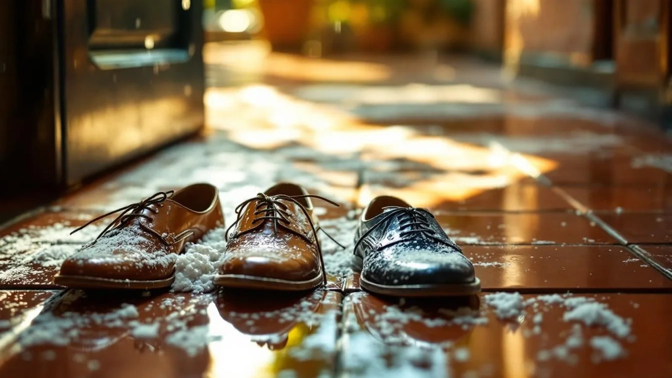 Bicarbonato e scarpe bagnate: ecco come igienizzare l’ingresso dopo una giornata di pioggia.