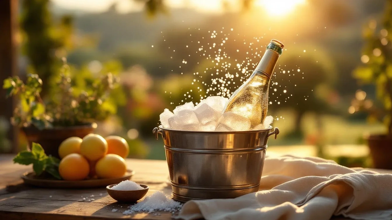 Sale Grosso e ghiaccio: il trucco per raffreddare lo spumante in soli 5 minuti