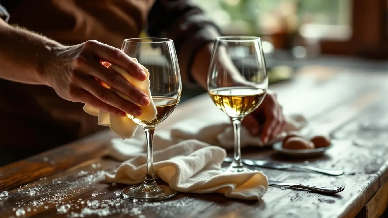 Vinaigre e acqua: la regola d’oro per far brillare i calici di vino all’ultimo momento