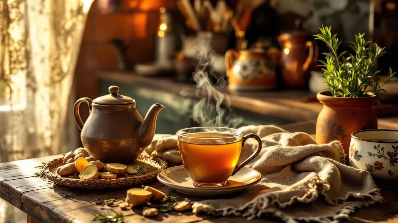 Zenzero e Alloro: la regola del decotto post-cenone per sgonfiare la pancia